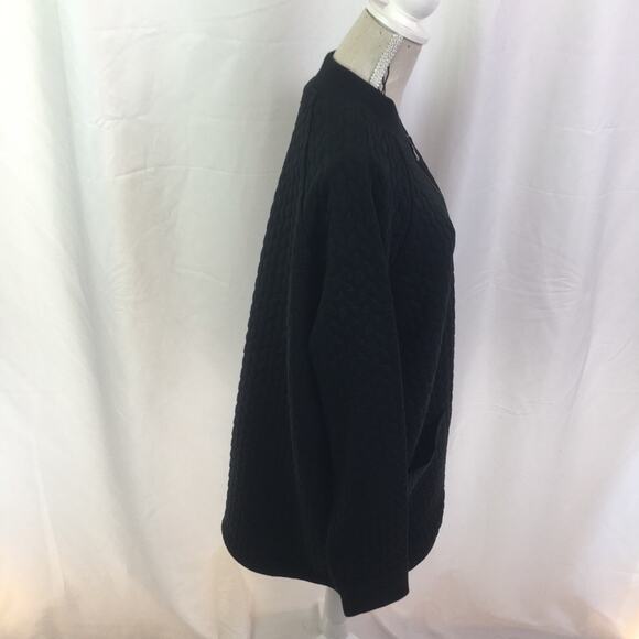 Isaac Mizrahi Live Jacquard Cable Knit Jacket XS - Picture 7 of 15